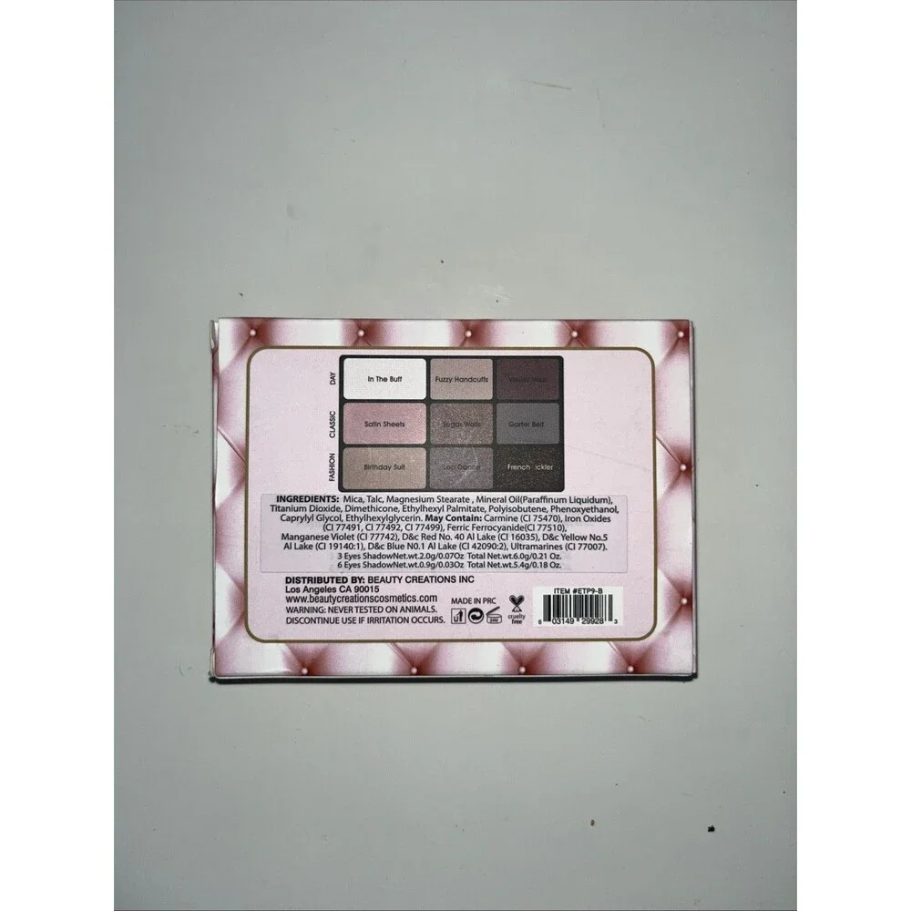 Beauty Creations Bare Naked Eyeshadow Palette Neutral Nude Matte/Shimmer 0.18oz
